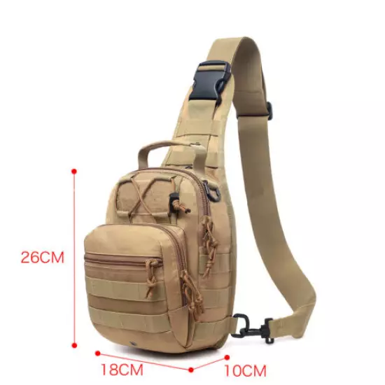 Outdoor Molle Tactical Men's Sling Chest Bag Messenger Shoulder Pouch Mud Bags