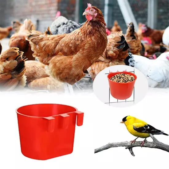 20Pcs Chickens Feeders for Cage,Hanging Chicken Water Feeder Cup T7L63627