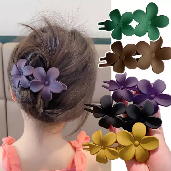 Women Girl Flower Large Duckbill Clip Hair Claw Clamp Ponytail Hairpin Barrettes