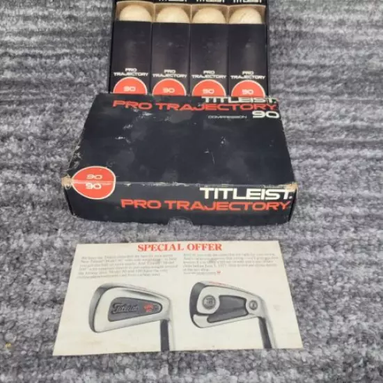 Titleist Pro Trajectory 90 Vintage NOS Golf Balls Labeld RC Cola