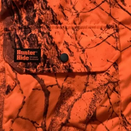 Gamehide Naked North Camo Hunter Hide Orange Weatherproof Hunting Jacket Medium 