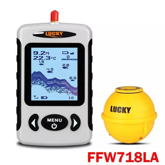 Rechargeable Fish Finder FF1108-1CWLA/CT Sonar Sensor Max 45M Water Depth