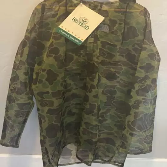 REDHEAD NWT Camo Mesh Hunting Pullover/Poncho, XL, 100% Polyester, See-through