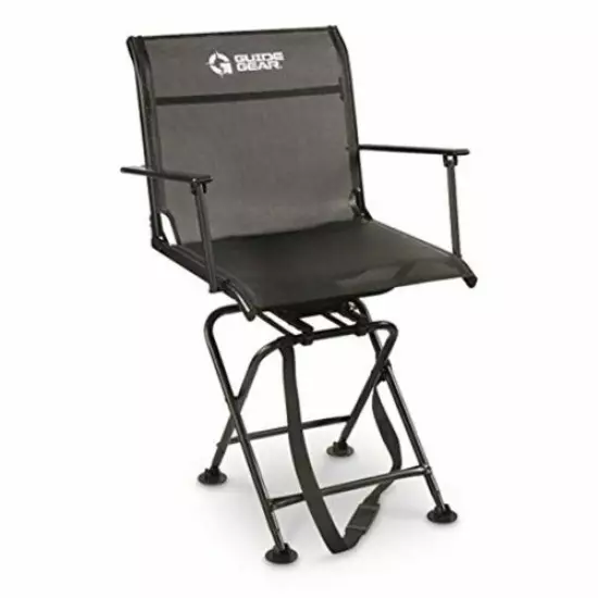 Guide Gear Big Boy Hunting Blind Chair with Armrests, Portable Folding Seat for 