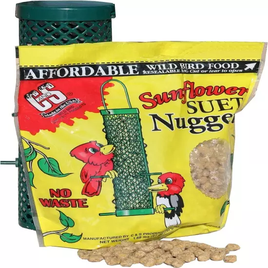 C&S Sunflower Suet Nuggets 27 Ounces, 6 Pack 1 Count (Pack of 6) 