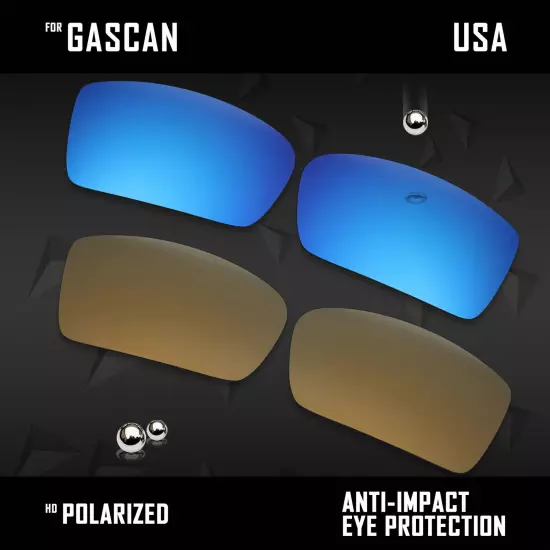 Anti Scratch Polarized Replacement Lenses for-Oakley Gascan OO9014 Options