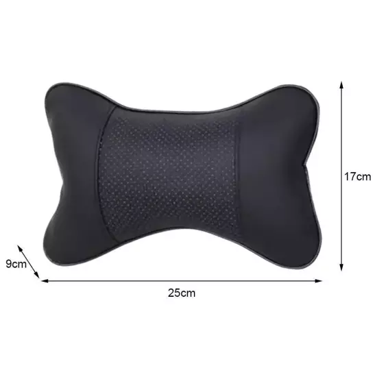 Car Neck Pillows Both Side Pu Leather Headrest For Head Pain Car Pillow C7X2