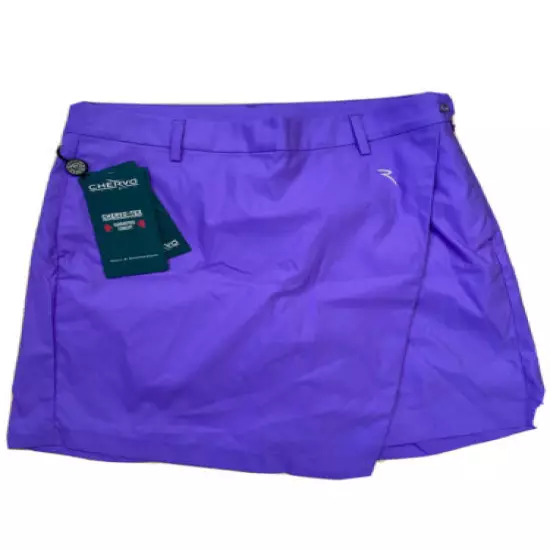 NWT Chervo Ladies Gioco Golf Skort 63008 752 Purple Sz 6 ITA 42 NEW