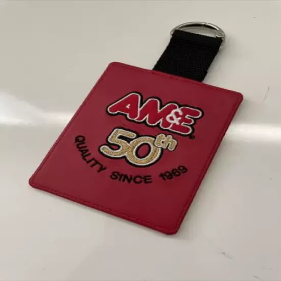 AM&E 50th anniversary Golf Red Bag Tag Golf NEW