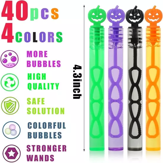 CCINEE 40pcs Halloween Bubble Wands, Mini Pumpkins Wands... 