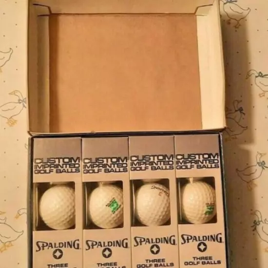 12 Custom Spalding Golf Balls Burlington Northern Air Freight Golf Ball Set