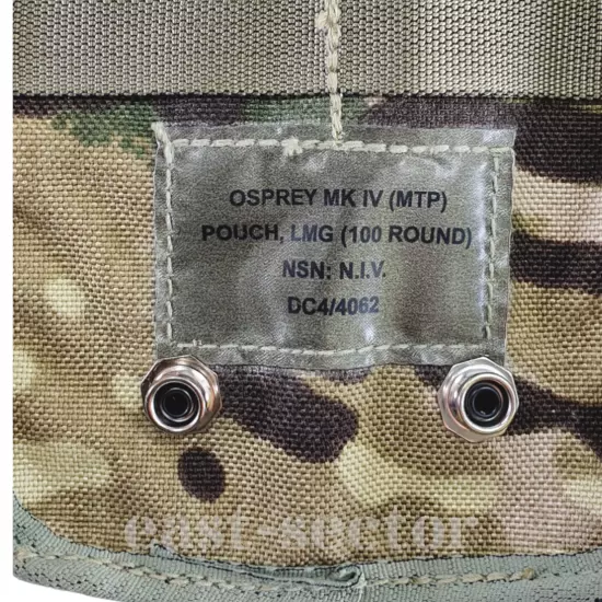 British Army Military LMG Mag 100rd Pouch MTP OSPREY Molle Vest Multicam UK