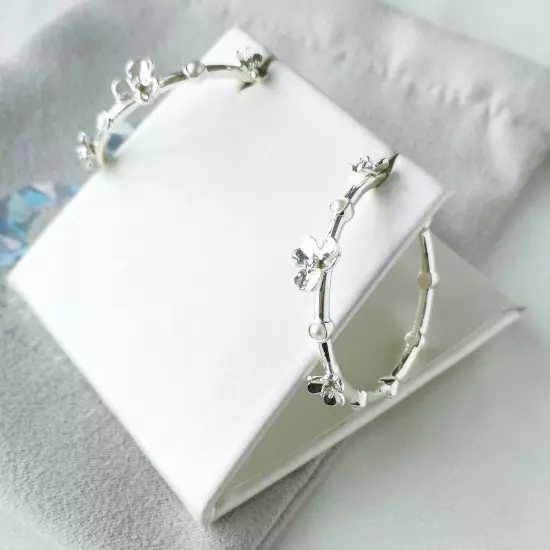 Alicia Bonnie Eternity silver Hoop Earrings Authentic