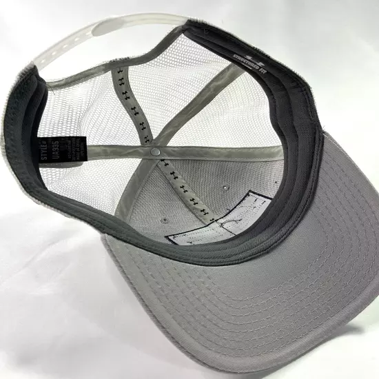 Under Armour #UA935 Baseball Lion Structured Fit Grey Snapback Trucker Hat