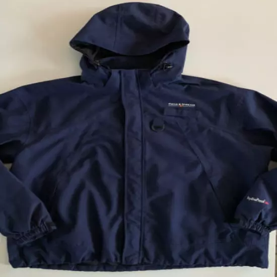 Field and stream hydroproof ultra hooded jacket size XL Men’s Navy Blue Zip