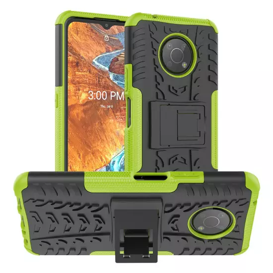 For Nokia G300 Case Rugged Shockproof Kickstand Phone Cover + Screen Protector