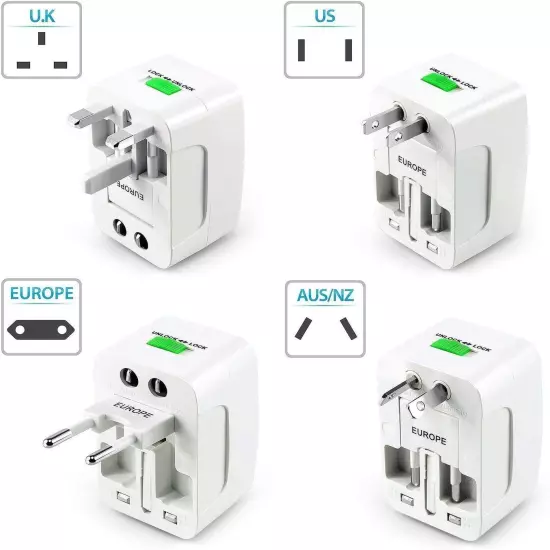 Portable Worldwide Universal Power Adapter Converter, All in One Interna