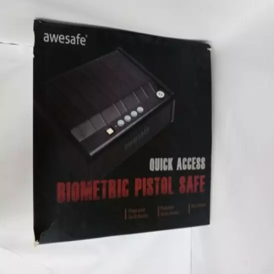 Awesafe Quick Access Fingerprint Biometric Gun Pistol Safe *Open Box*