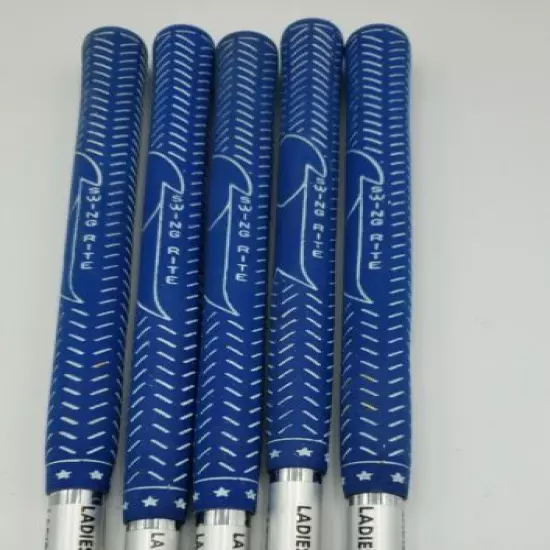 Vtg NEW OLD STOCK Golf Club Grips Lot Of 5 Griprite Swingrite Blue White ladies