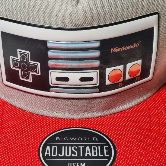 Nintendo Entertainment System Hat Adj. Snapback NES Retro Controller Applique