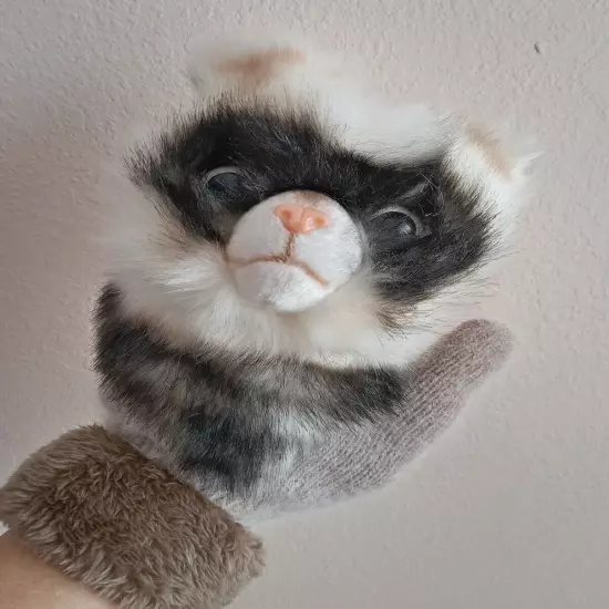 Realistic Sable Standard FERRET Face Portrait Mittens, One-of-a-Kind SOFT