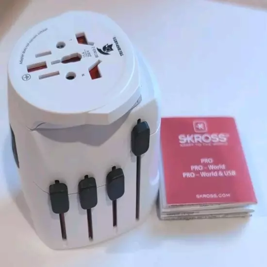 NEW Skross World Travel Adapter Pro 3 Max 6.3 A / 100V- 250V