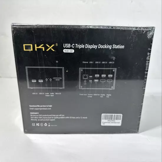 OKX USB-C Triple Display Docking Station Model U001 Brand NEW Factory Sealed