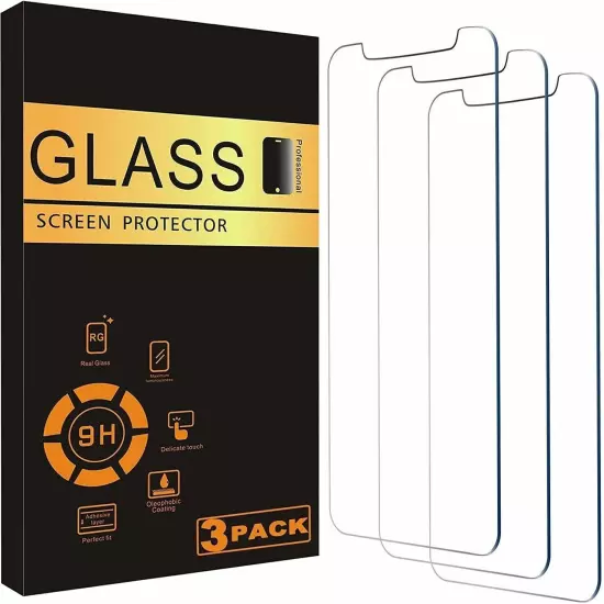 3X Tempered Glass Screen Protector For iPhone 15 14 13 12 11 Pro Max X XS XR 8 7