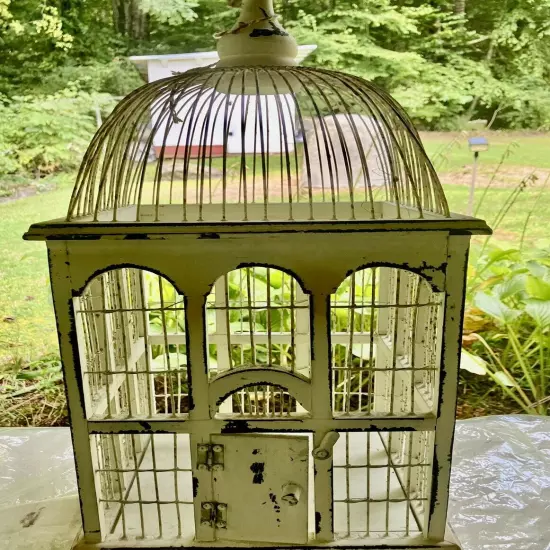 Vintage Bird Cage * Door & Bottom Opens