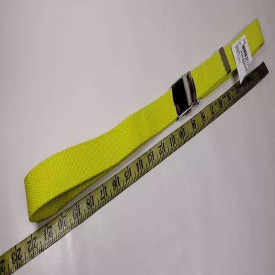 NEON GREEN BELT M L XL WITH TAGS Raver FLUORESCENT VIVID NICKLE BUCKLE SILVER