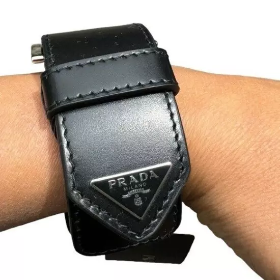 PRADA***Black Leather Arm Buckle***Small, Med $725