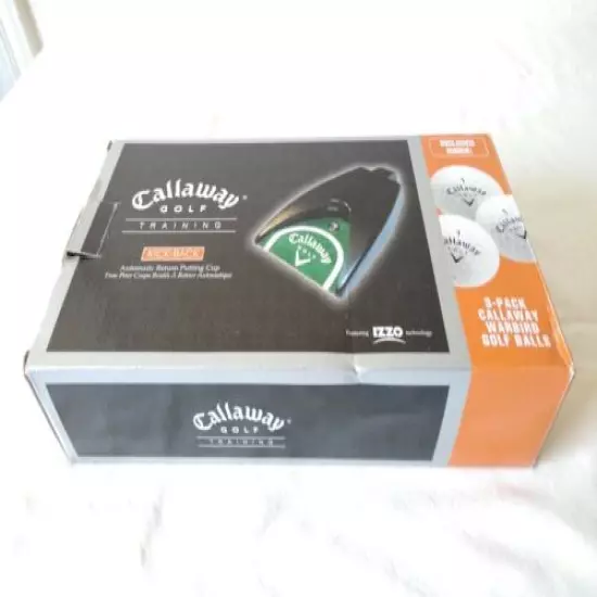 Callaway Training KICK-BACK Automatic Return Putting Cup + 3-PACK Callaway balls