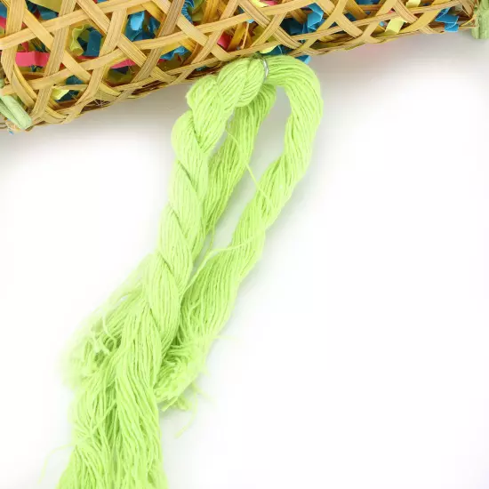 Bamboo Woven Bird Bite Toy Chew Training Paper Silk Cotton Rope Bird Hanging AD5