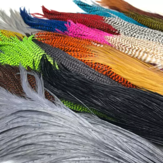 HARELINE HALF ROOSTER CAPES - Fly Tying Neck Hackle Feathers Hair Extension NEW!