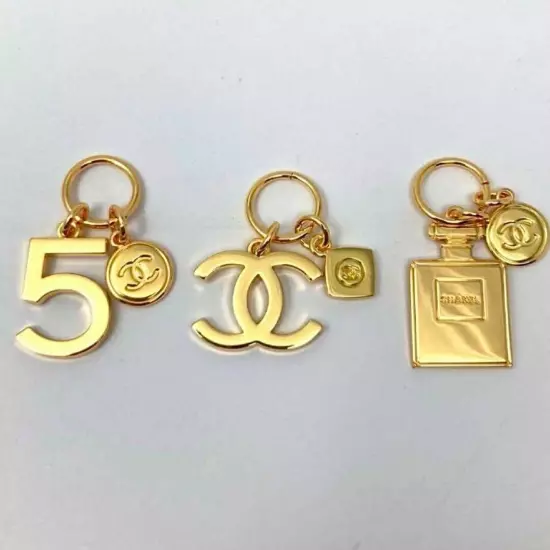 CHANEL Holiday Christmas Limited Edition 2023 Novelty Gold Charm Set of 3 Gift