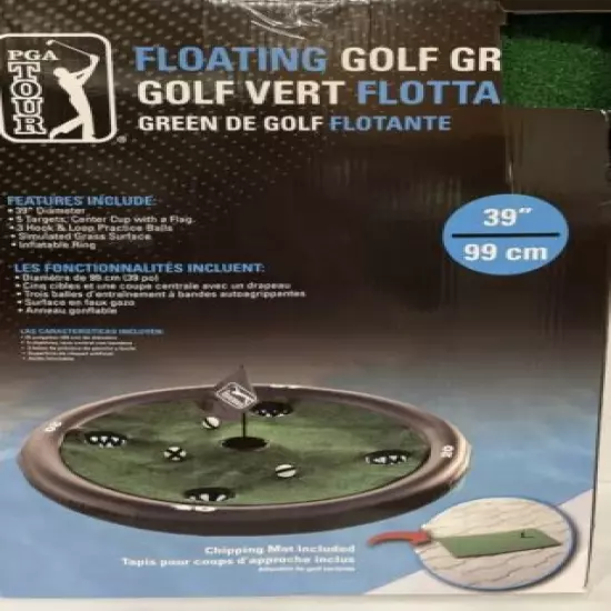 PGA Tour Floating Golf Green Pool Backyard Swimming Floating Golf Game Set 39in