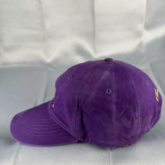 Crown Royal Hat Black Purple Script Logo Crown Embroidered Strapback