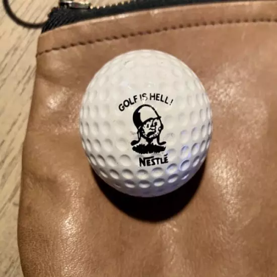 Vintage NESTLE GOLF IS HELL Logo Advertisement Ball Collectors Spalding Masters