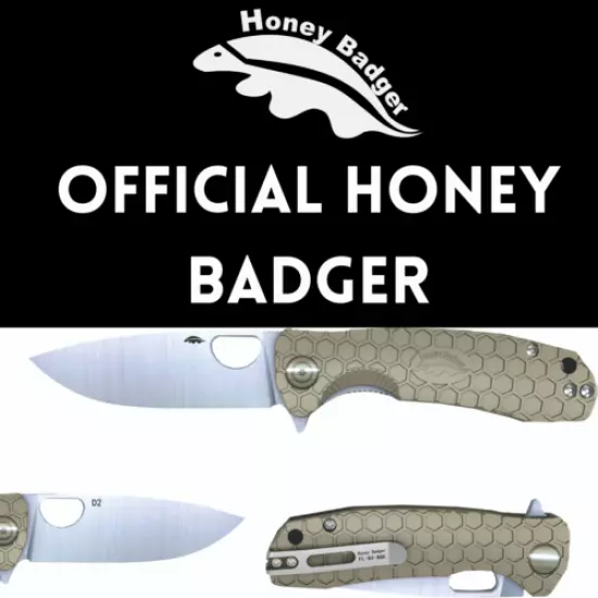 HONEY BADGER Pocket Knife DropPoint, Claw, Wharncleaver, Hook OFFICIAL SUPPLIER