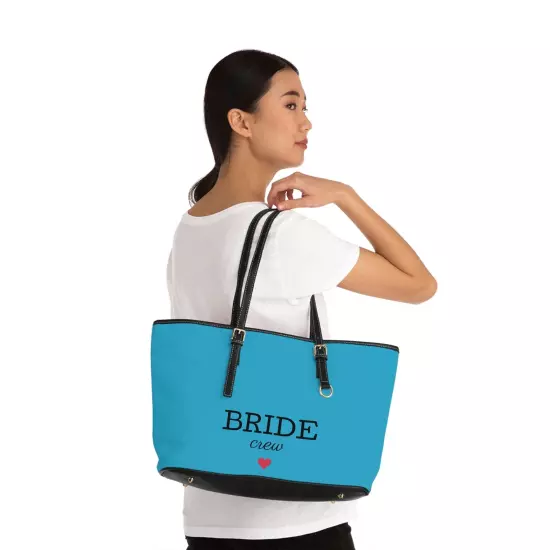 Turquoise Luxury PU Leather Shoulder Bag, bride crew, Fashion Designer Handbag