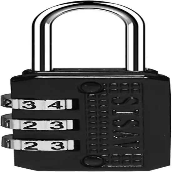 3-Digit Combination Lock – Pink Gym, Outdoor Padlock for School Lockers & Tool