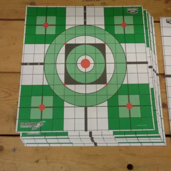 63 Total - Birchwood Casey 12" Bullseye Eze-Scorer Training Targets, DIRTY BIRD