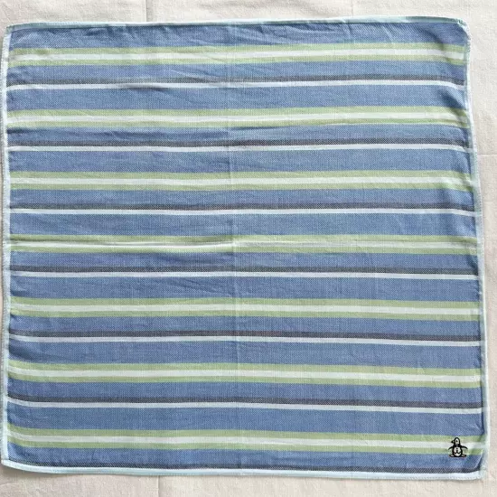 Set of 4 Handkerchief Vintage Cotton Striped & Ckeck Plaid Art Pocket Square 18"