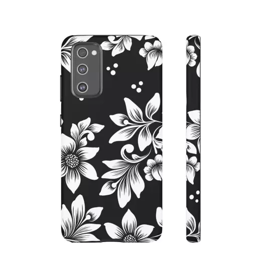 Black & White Floral Style - Tough Cases