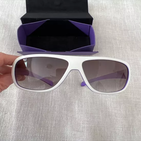 Chili Beans Blue Man Womens Sunglasses White Purple Polarized Lens X3