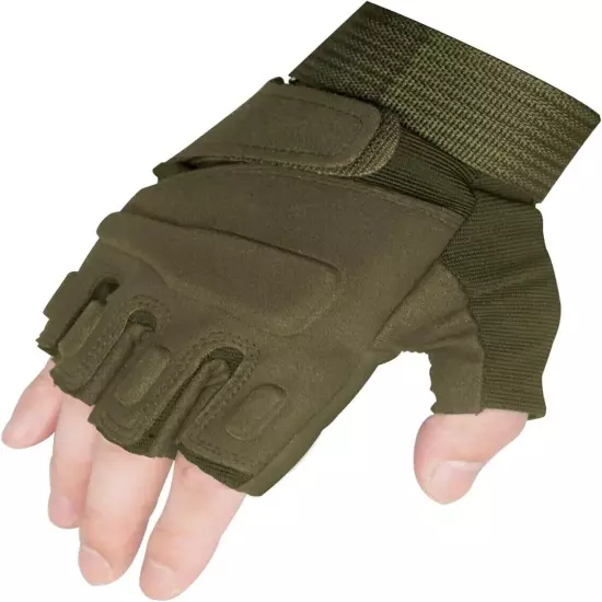 Fingerless Tactical Gloves Outdoor Military Gloves for Shooting Hunting Climbing