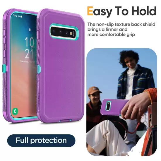 For Samsung Galaxy S10/S10+/S10e Heavy Duty Shockproof Case Cover + Belt Clip