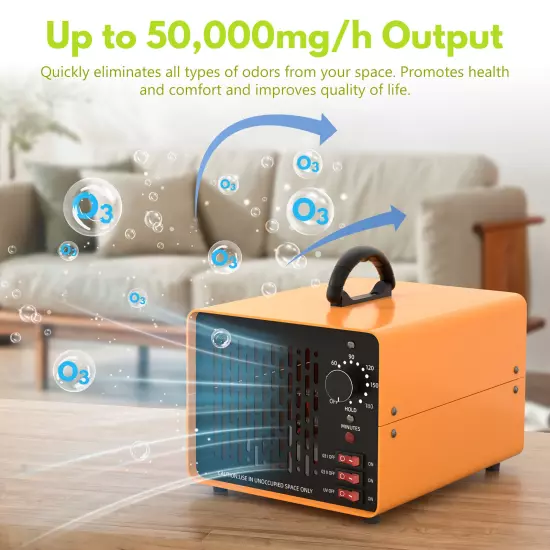 Ozone Generator 50g Ozone Machine Odor Removal Deodorizer Air Ionzier Purifier