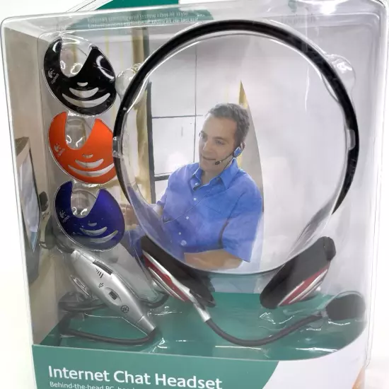 Logitech Internet Chat Headset Behind the Head Multicolored Computer New Sealed