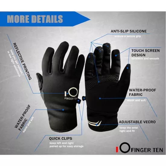 Thermal Windproof Waterproof Winter Gloves Touch Screen Warm Mittens Men Women